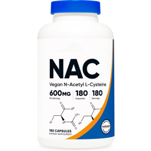 NAC N-Acetyl Cysteine 600mg Dietary Supplement Bottle