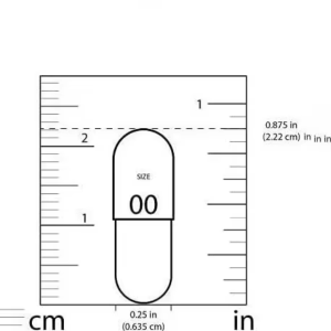 NAC Supplement Capsule Size Dimension Measurement Chart
